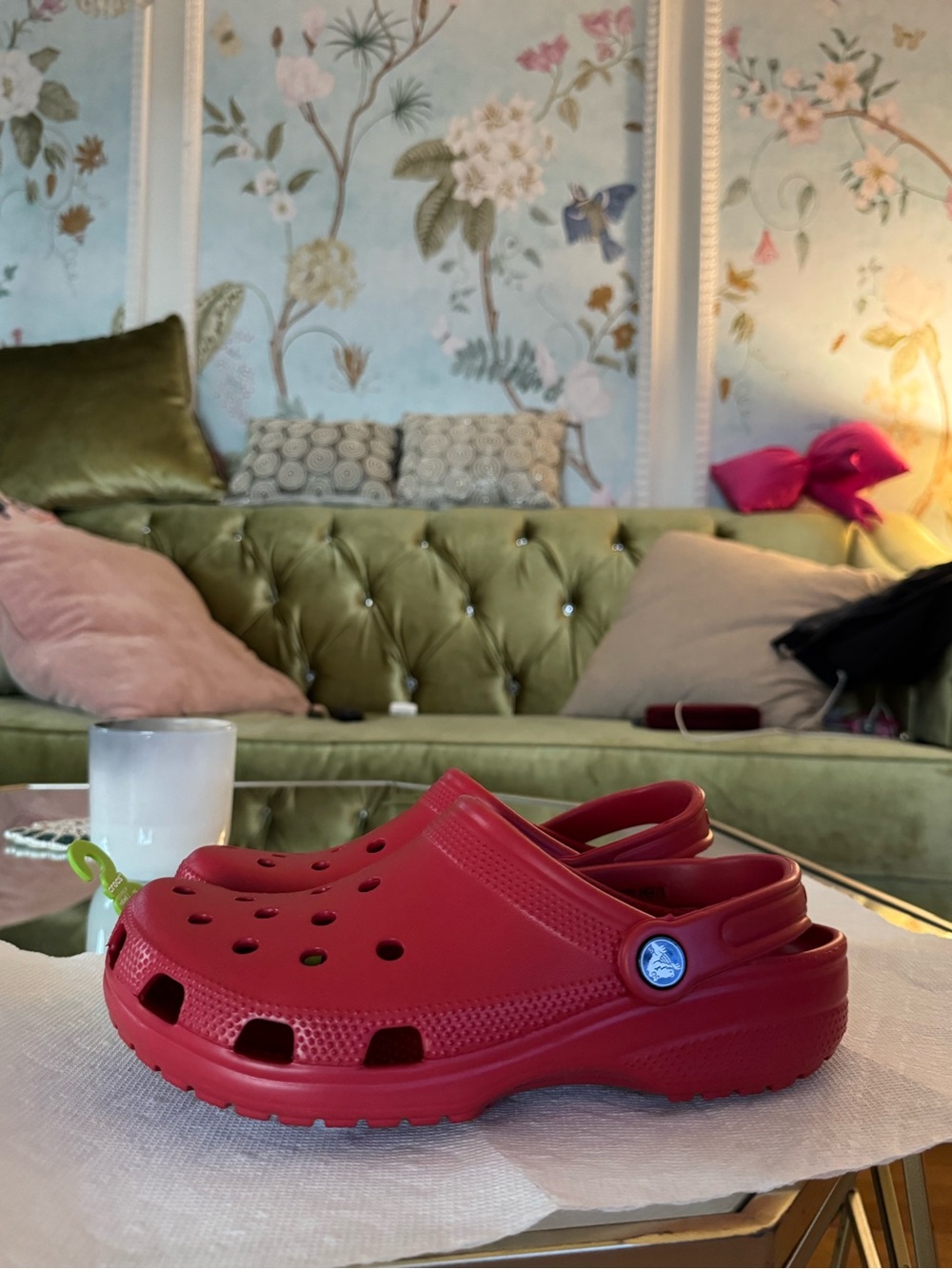CROCS Kids Classic Clog in Bright Red